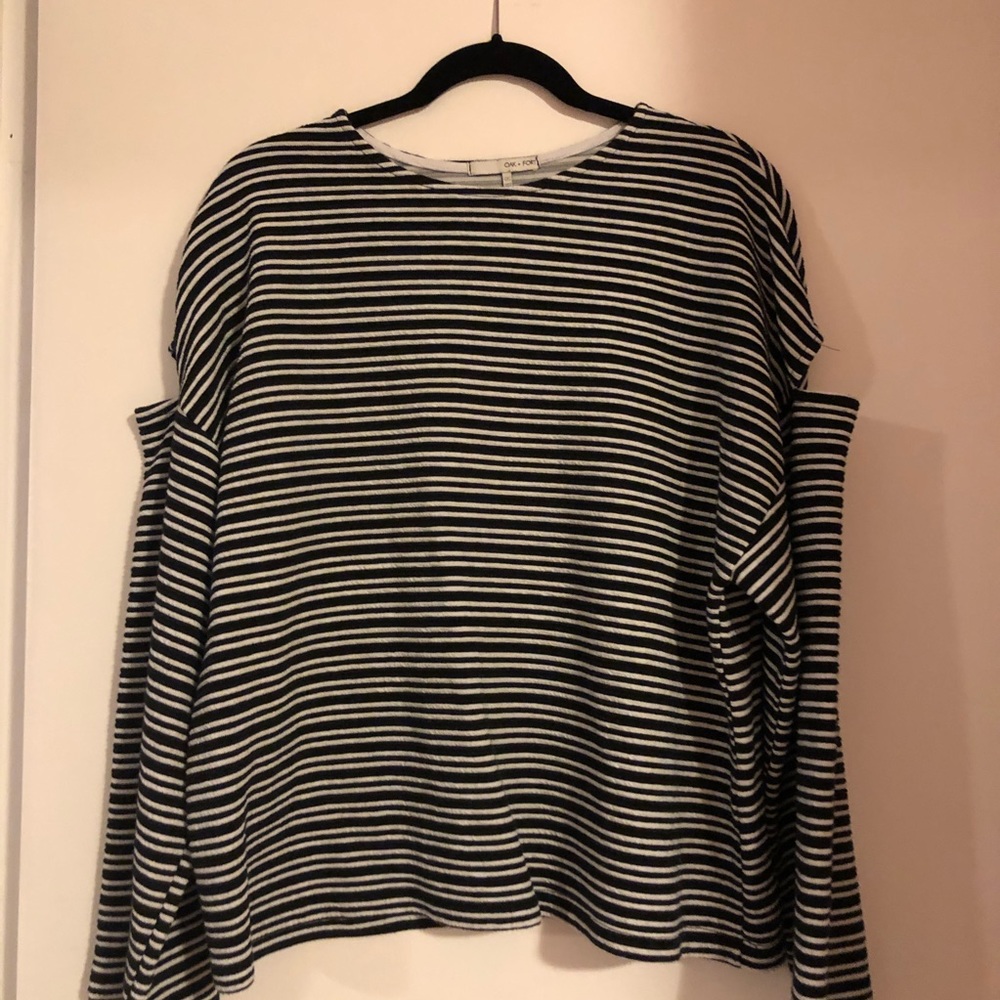 OAK n FORT oversized boxy stripped sweater